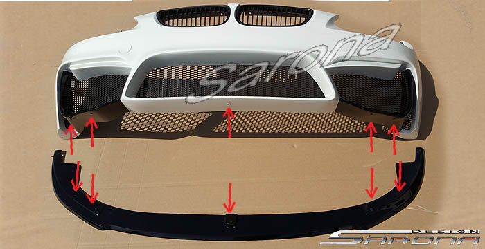 Custom BMW 3 Series  Coupe & Convertible Front Bumper (2007 - 2011) - $650.00 (Part #BM-065-FB)